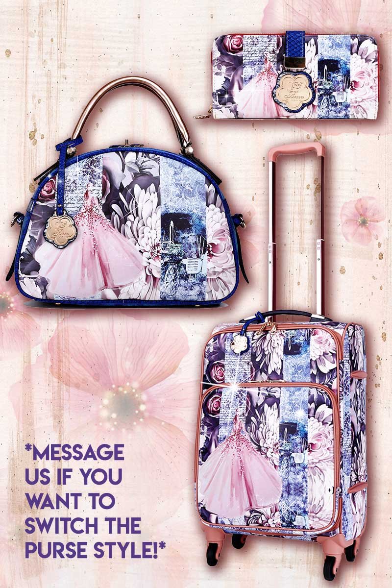 Blossomz 3PC Set | Tote + Travel Carry On Bags [BBL6999-8606-WA]